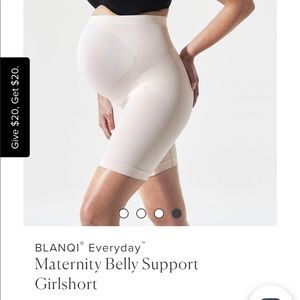 Blanqi maternity belly thigh support shape wear shorts: Small, Pale Nude color